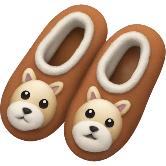 Cozy Christmas slippers emoji