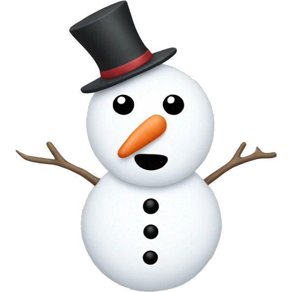 Minimalistic snowman emoji