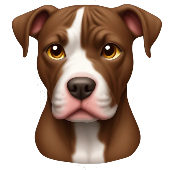 Pitbull color marrón con un tono pelirrojo  emoji