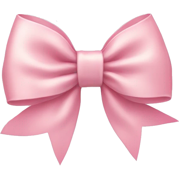 light pink ribbon bow emoji