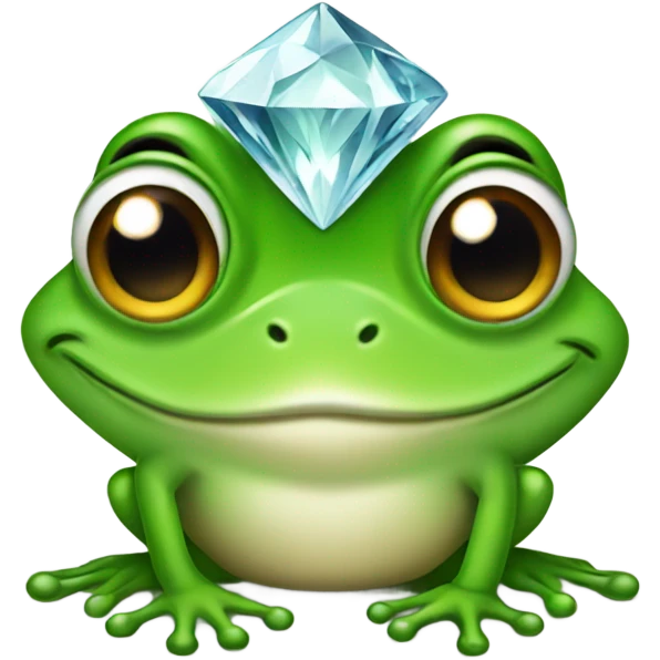 frog with diamond emoji