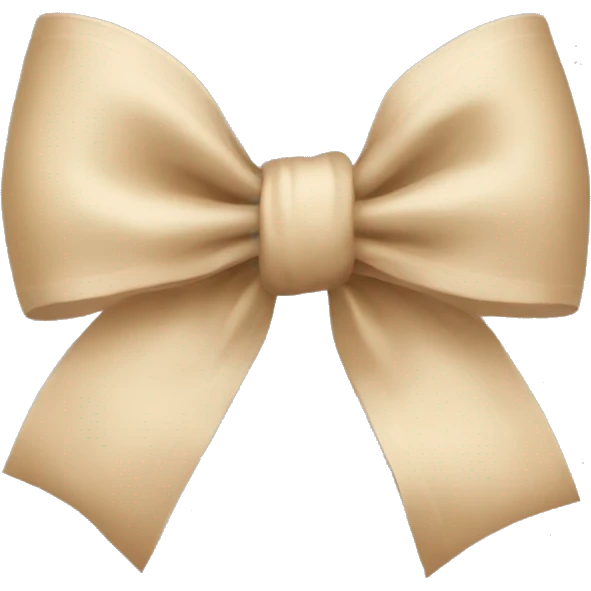  beige bow emoji