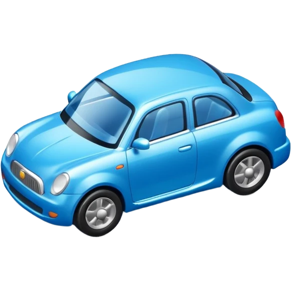 create cute Toy car blue color from top view emoji