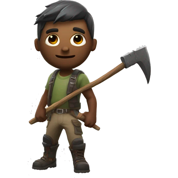 Fortnite kin with pickaxe emoji