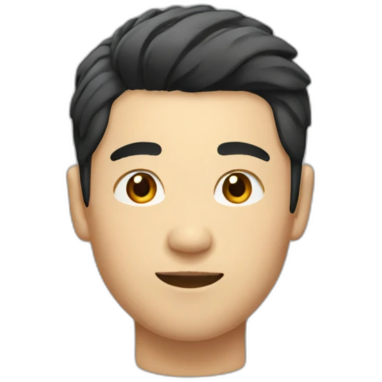 asian male with flow haircut black hair emoji