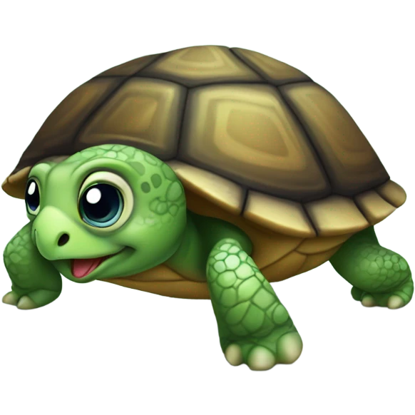 very detailed cute turtle  emoji