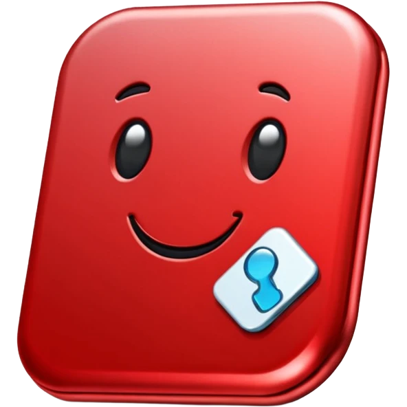 glitter red office pin emoji