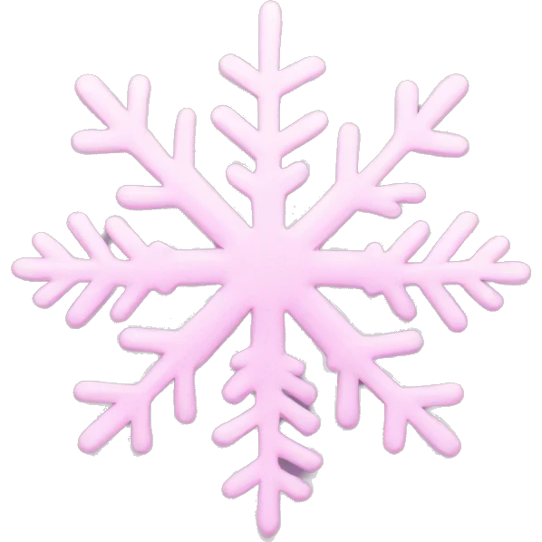 pastel pink snowflake  emoji