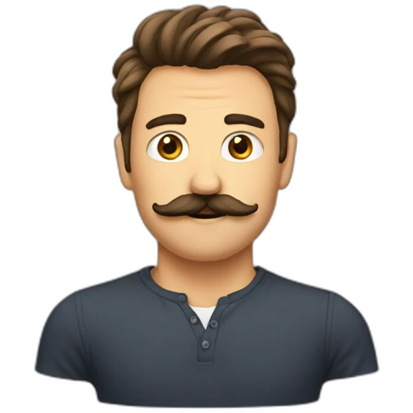 only mustache emoji