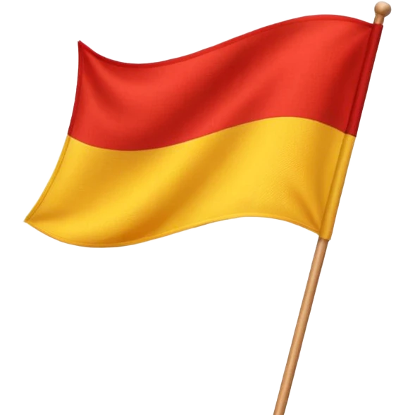 yellow and red flag emoji