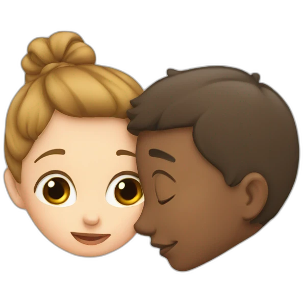 Boy kiss a girl emoji