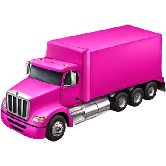 hot pink semi truck emoji