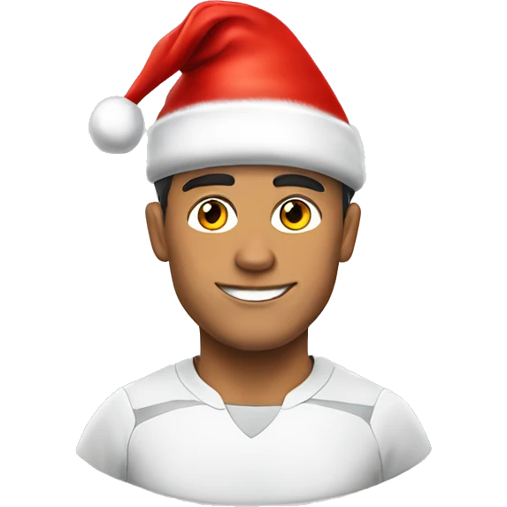 cr7 with santa hat emoji