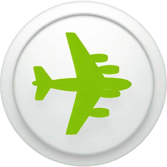 airBaltic styled green background, circle shaped. then a white pin in the middle emoji