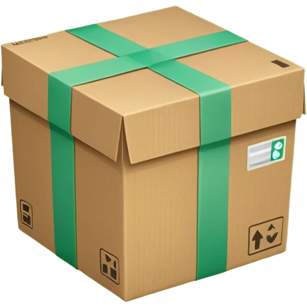 make delivery box in light green color  emoji