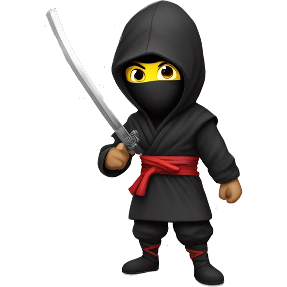cool ninja with hoodie emoji