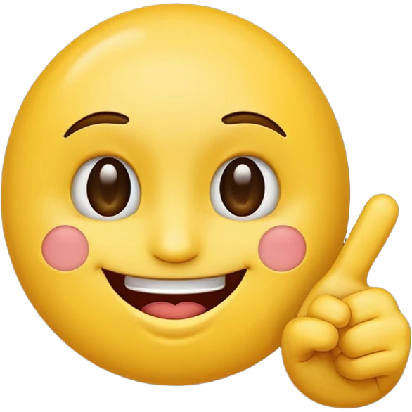 Smile face pointing middle finger emoji