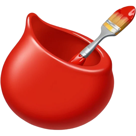 red Acrylic paint emoji