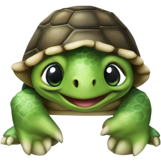 turtle wearing charli xcx merch emoji