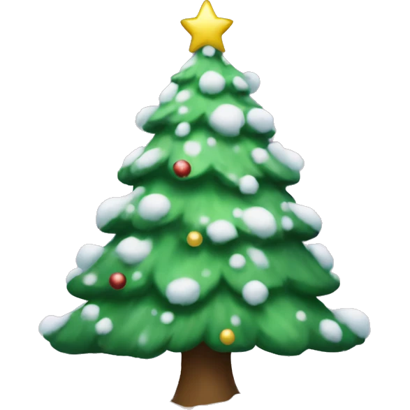 Christmas tree with snow  emoji