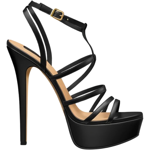 platform heel sandal, stiletto emoji