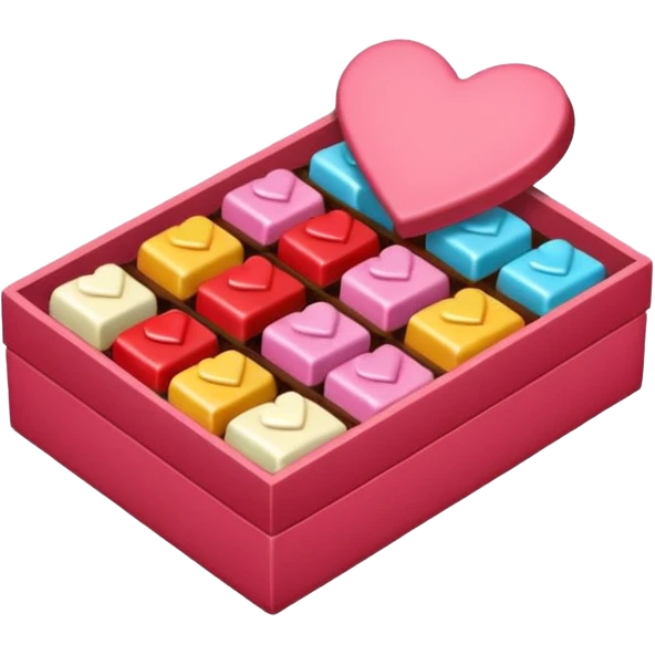 caja de bombones valentines day emoji