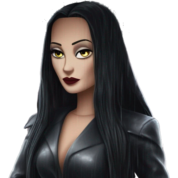 Healthy strong Dark trooper Malibu Beach Barbie Morticia Addams in the rain  emoji