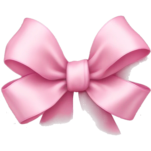 light pink ribbon bow emoji