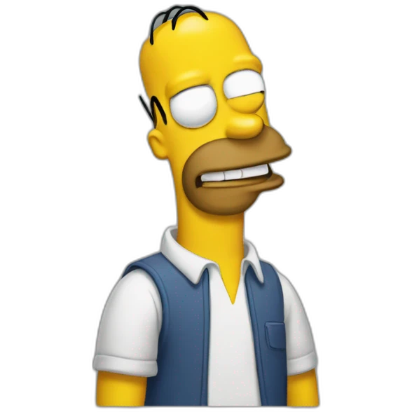 Homer avec un duff emoji