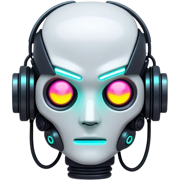 cyberpunk style neon system code emoji