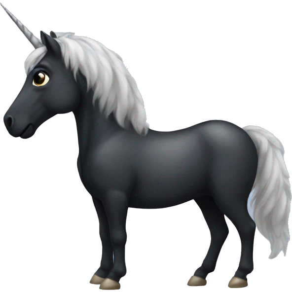 Black unicorn emoji