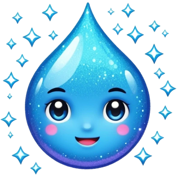  sparkling shiny glitter, with bright sparkles and shimmering particles, simple cute cartoon style emoji