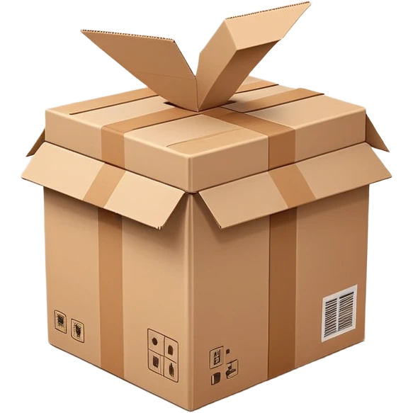 delivery box with motion lines emoji