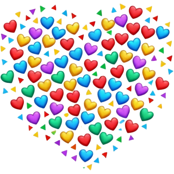 confetti heart emoji