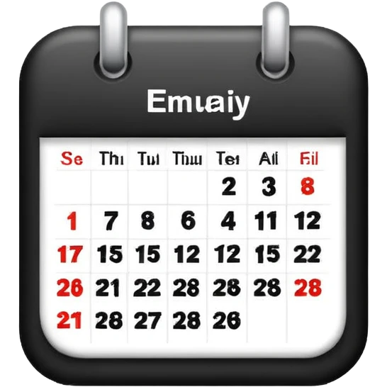 black and white calendar emoji emoji