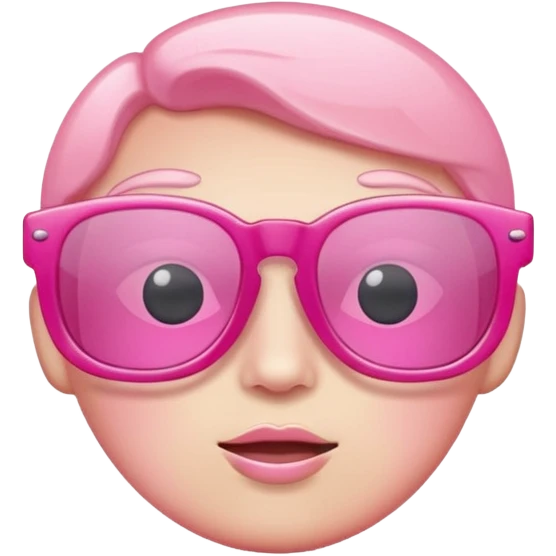 Pink colored glasses  emoji