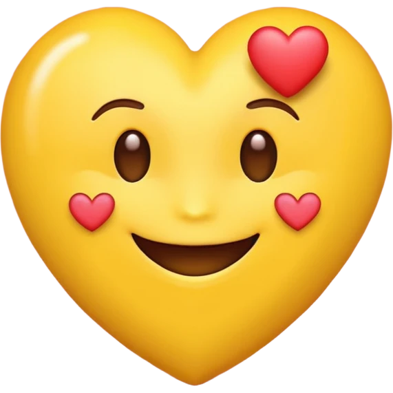 yellow emoji face holding a heart and hes so happy emoji