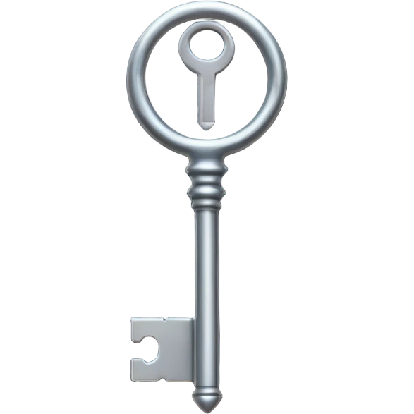 iOS emoji, minimal dark key, flat, fantasy item emoji