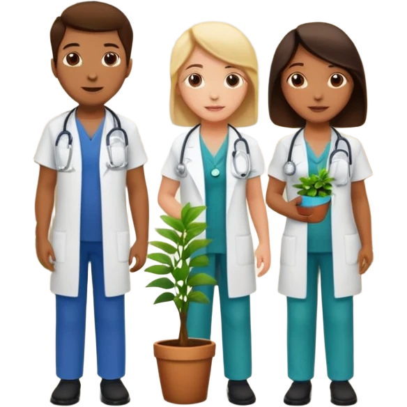 Doctors Carrying Plants emoji