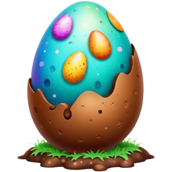 magical poop easter cosmic egg landscape  emoji