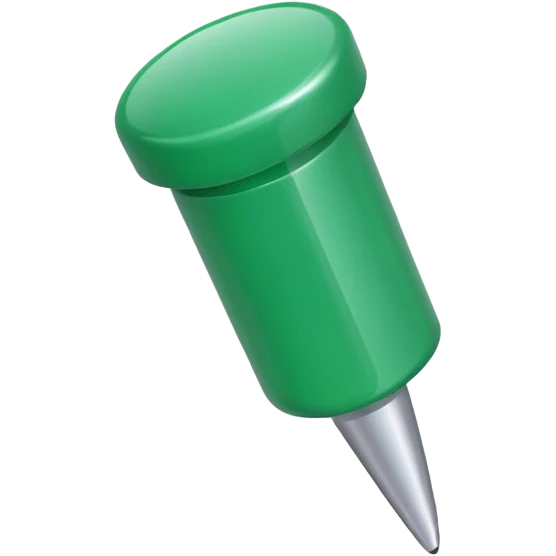 green push pin emoji