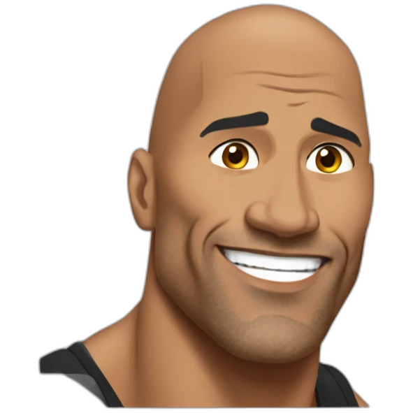 The rock qui lève son sourcile emoji