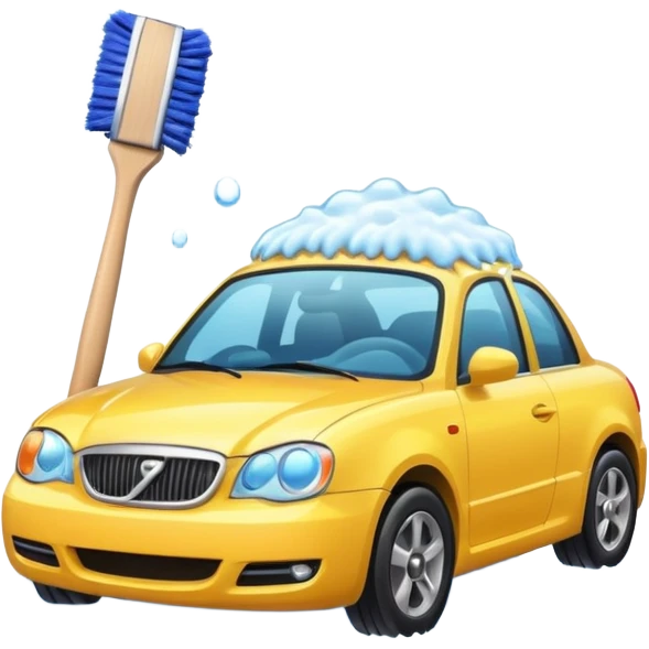 create me an image for a vertical in my super app, Car wash, add a washing brush emoji
