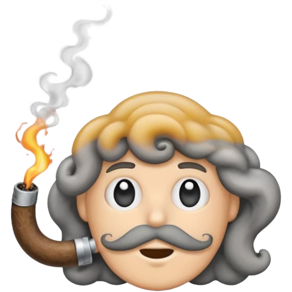 smoke coming out of a blunt emoji