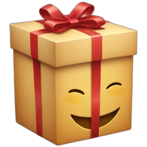 gift box with smile emoji