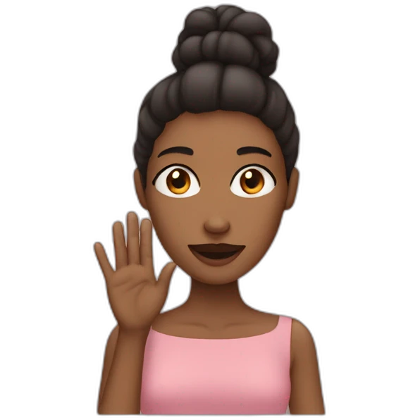 Femme qui met ses mains sur ses hanches emoji