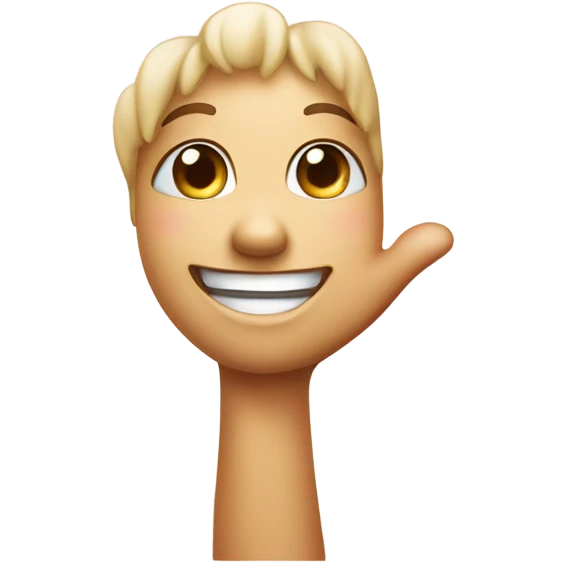 Blushing face salute emoji