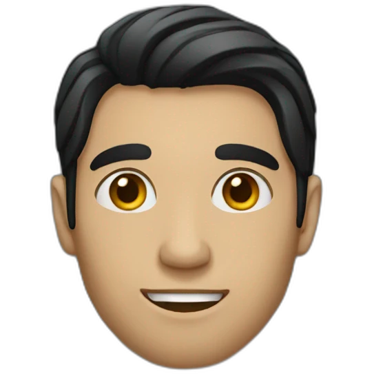 A guy with medium long black hair emoji