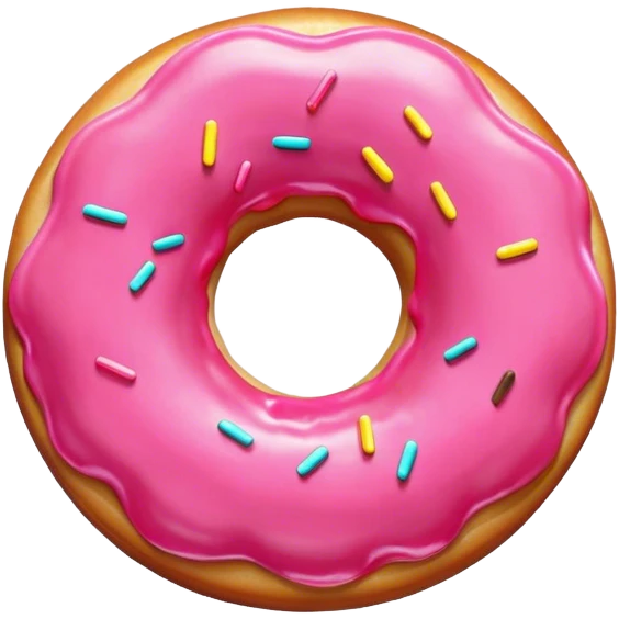pink donut  emoji