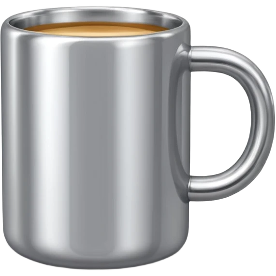 Chrome metallic mug emoji